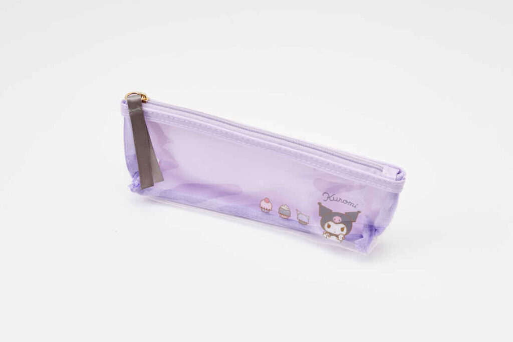 PVC スリムペンケース　中国OEM生産
上部シッパー　ナイロン引手付き