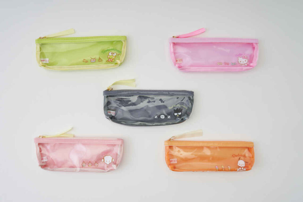 PVC スリムペンケース　中国OEM生産
上部シッパー　ナイロン引手付き